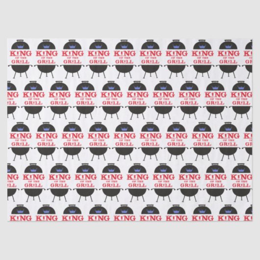 Koning van de Gril, Blauwe Kroonrood Tissuepapier (Voorkant)