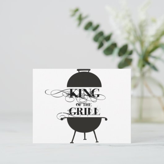 Koning van de Gril Briefkaart (Staand voorkant)