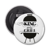 Koning van de Gril Button Flesopener (Voorkant)