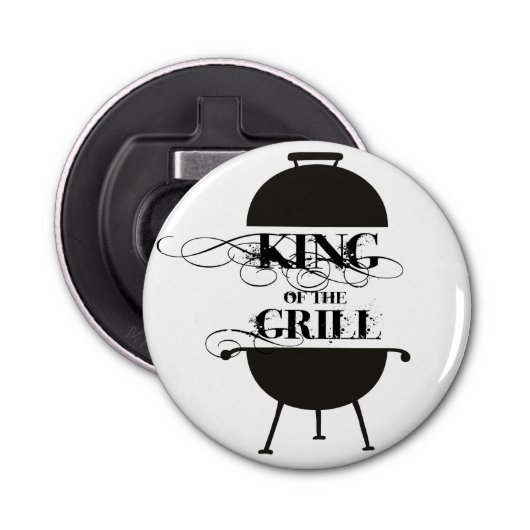 Koning van de Gril Button Flesopener (Voorkant)