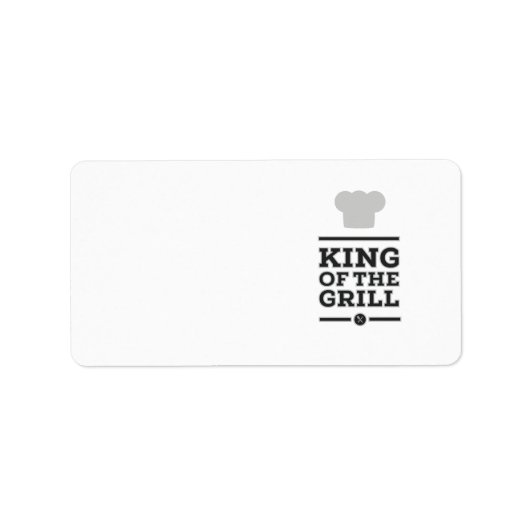 Koning van de gril etiket (Voorkant)
