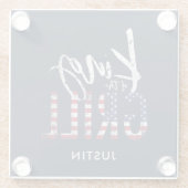 Koning van de gril glazen onderzetter (Achterkant)