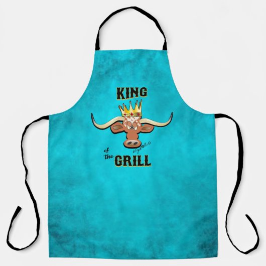 Koning van de Gril, Longhorn Steer Schort (Voorkant)