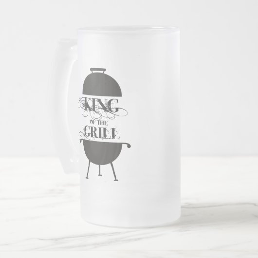 Koning van de Gril Matglas Bierpul (Voorkant links)