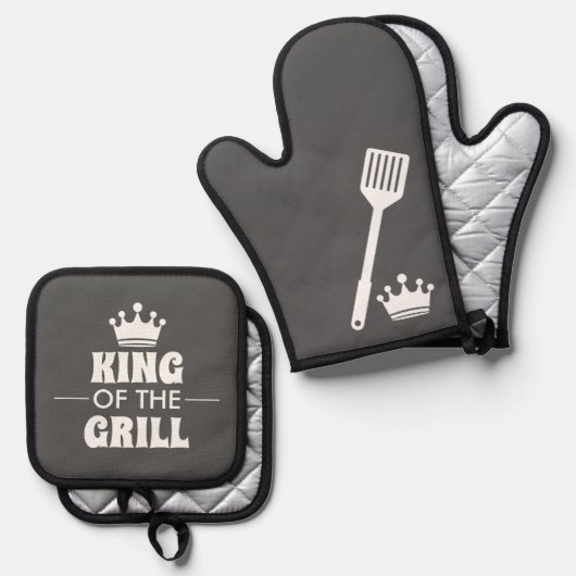 Koning van de Gril Ovenwant & Pannenlap Set (Voorkant / Achterkant)