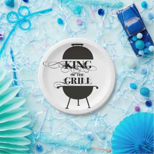 Koning van de Gril Papieren Bordje (Feest)
