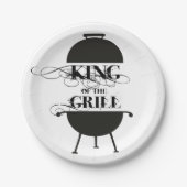Koning van de Gril Papieren Bordje (Voorkant)