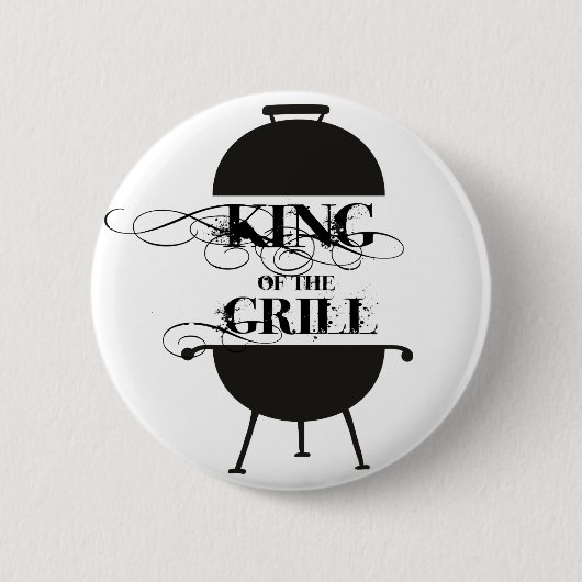 Koning van de Gril Ronde Button 5,7 Cm (Voorkant)