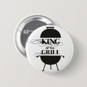 Koning van de Gril Ronde Button 5,7 Cm (Voorkant /achterkant)