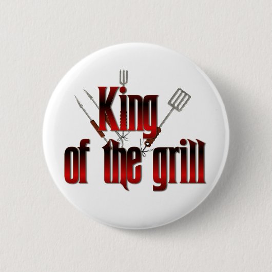 Koning van de gril ronde button 5,7 cm (Voorkant)