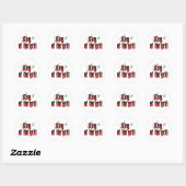Koning van de gril ronde sticker (Vel)
