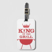 Koning van de Gril, rood Bagagelabel (Voorkant (verticaal))