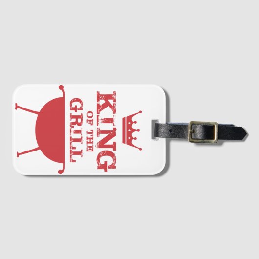 Koning van de Gril, rood Bagagelabel (Voorkant (horizontaal))