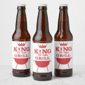 Koning van de Gril, rood Bier Etiket (Flessen)
