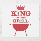 Koning van de Gril, rood Bier Etiket (Enkel label)