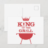 Koning van de Gril, rood Briefkaart (Voorkant / Achterkant)