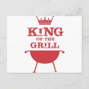 Koning van de Gril, rood Briefkaart