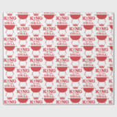 Koning van de Gril, rood Cadeaupapier (Vlak)