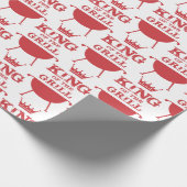 Koning van de Gril, rood Cadeaupapier (Hoek)