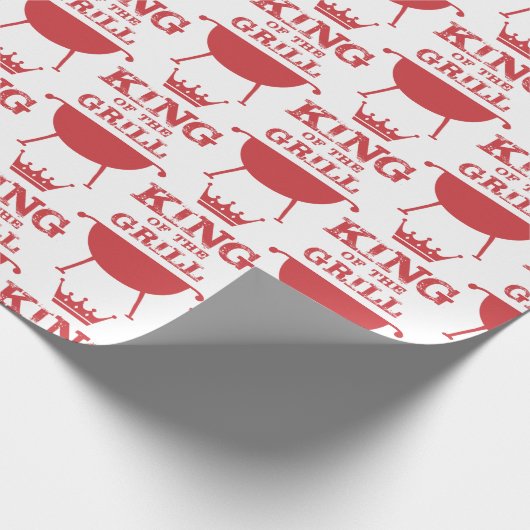Koning van de Gril, rood Cadeaupapier (Hoek)