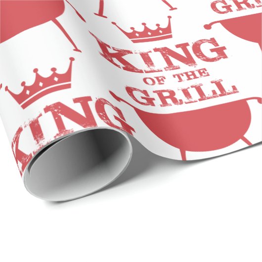 Koning van de Gril, rood Cadeaupapier (Rol Hoek)