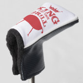 Koning van de Gril, rood Golfheadcover (3/4 voorkant)