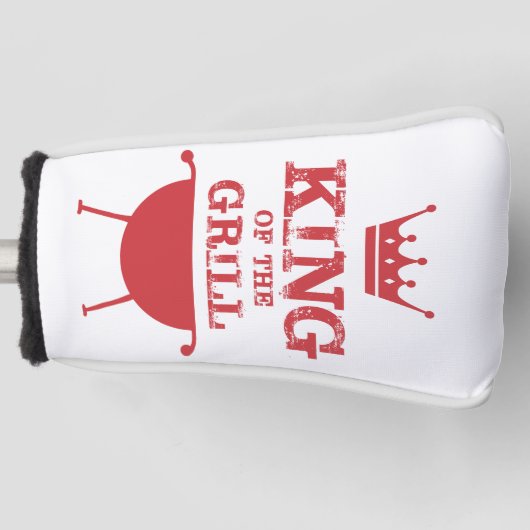 Koning van de Gril, rood Golfheadcover (Voorkant)