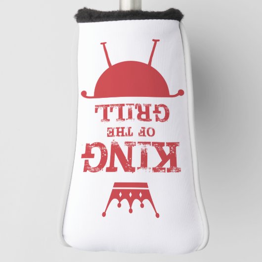 Koning van de Gril, rood Golfheadcover (Draai 90)