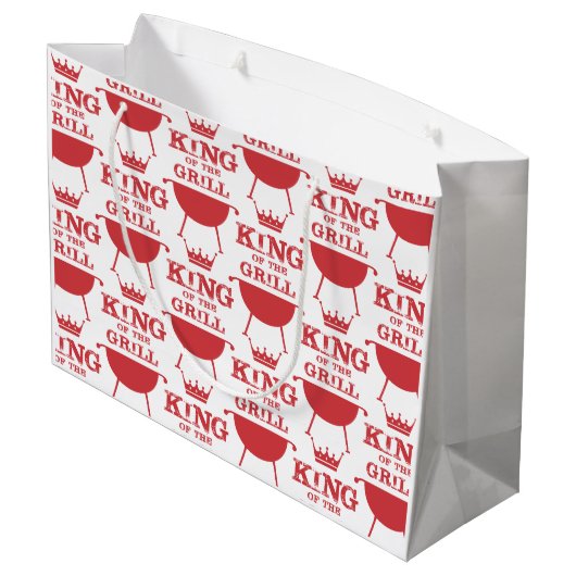 Koning van de Gril, rood Groot Cadeauzakje (Achterkant Gekanteld)