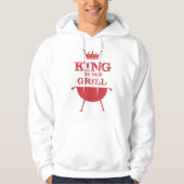 Koning van de Gril, rood Hoodie (Voorkant)