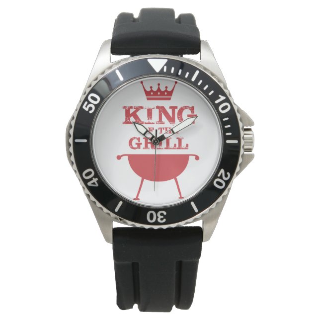 Koning van de Gril, rood Horloge (Voorkant)