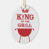 Koning van de Gril, rood Keramisch Ornament (Rechts)