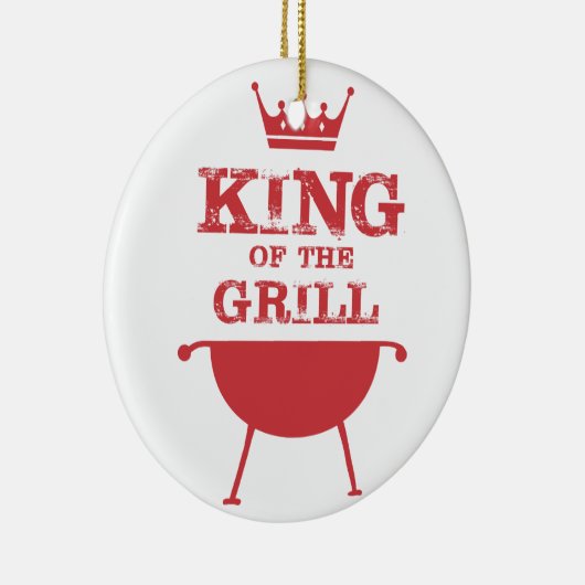 Koning van de Gril, rood Keramisch Ornament (Rechts)