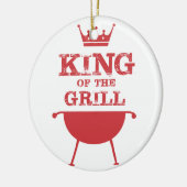 Koning van de Gril, rood Keramisch Ornament (Links)