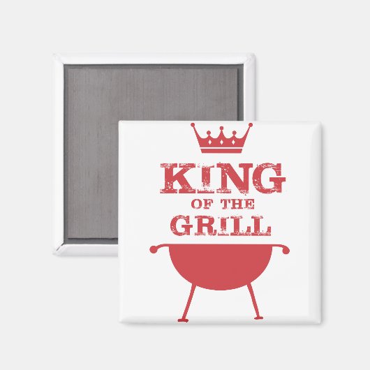 Koning van de Gril, rood Magneet (Voorkant / Achterkant)