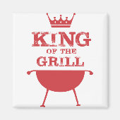 Koning van de Gril, rood Magneet (Voorkant)