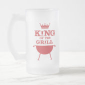 Koning van de Gril, rood Matglas Bierpul (Links)