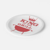 Koning van de Gril, rood Papieren Bordje (Gekanteld)