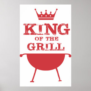 Koning van de Gril, rood Poster