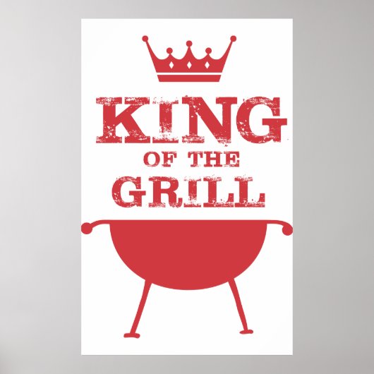 Koning van de Gril, rood Poster (Voorkant)