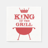 Koning van de Gril, rood Servet (Voorkant)