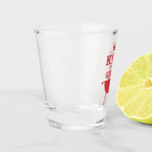 Koning van de Gril, rood Shot Glas (Links)