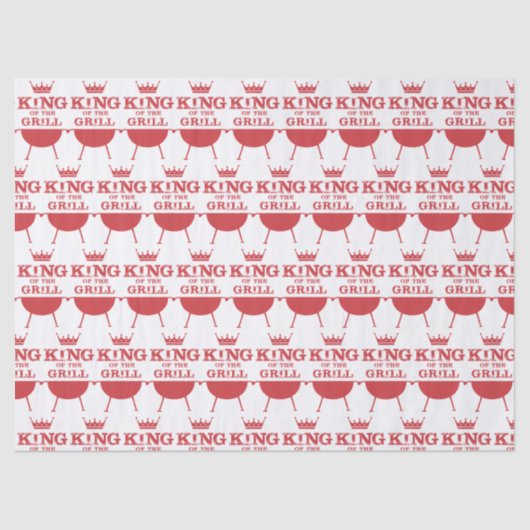 Koning van de Gril, rood Tissuepapier (Voorkant)