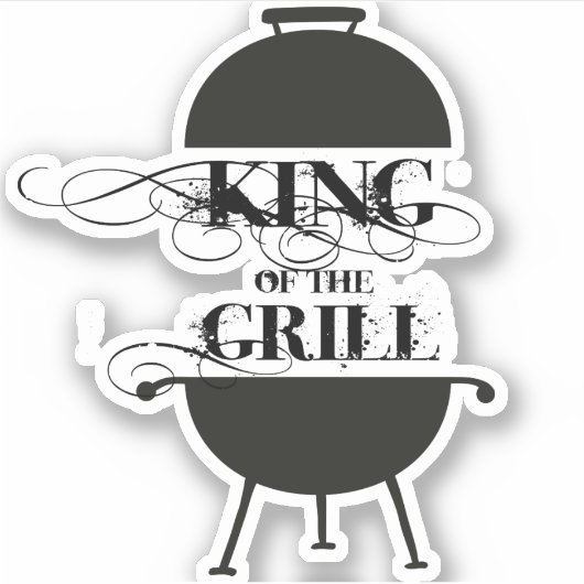 Koning van de Gril Sticker (Voorkant)