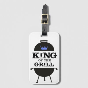 Koning van de Gril, zwarte blauwe kroon Bagagelabel