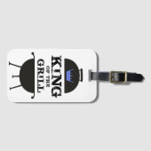 Koning van de Gril, zwarte blauwe kroon Bagagelabel (Voorkant (horizontaal))