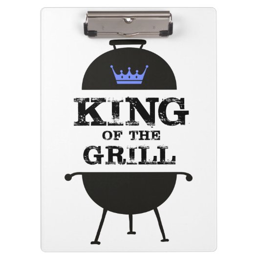Koning van de Gril, zwarte blauwe kroon Klembord (Voorkant)