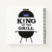Koning van de Gril, zwarte blauwe kroon Notitieboek (Achterkant)