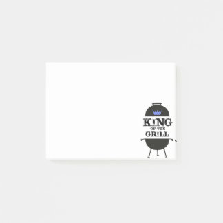Koning van de Gril, zwarte blauwe kroon Post-it® Notes