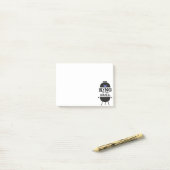 Koning van de Gril, zwarte blauwe kroon Post-it® Notes (Op bureau)